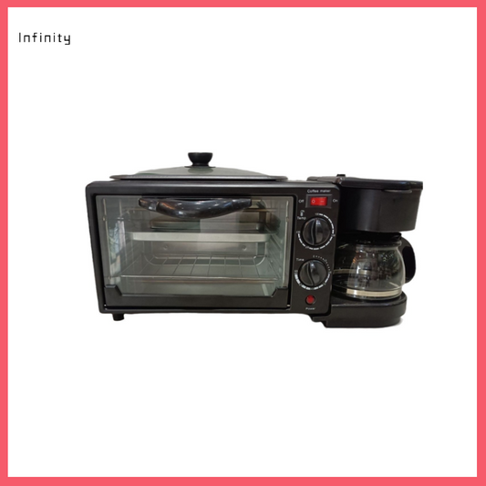 3-in-1 Breakfast Machine: Household Multifunctional Toaster Oven, Coffee Maker, and Bread Maker