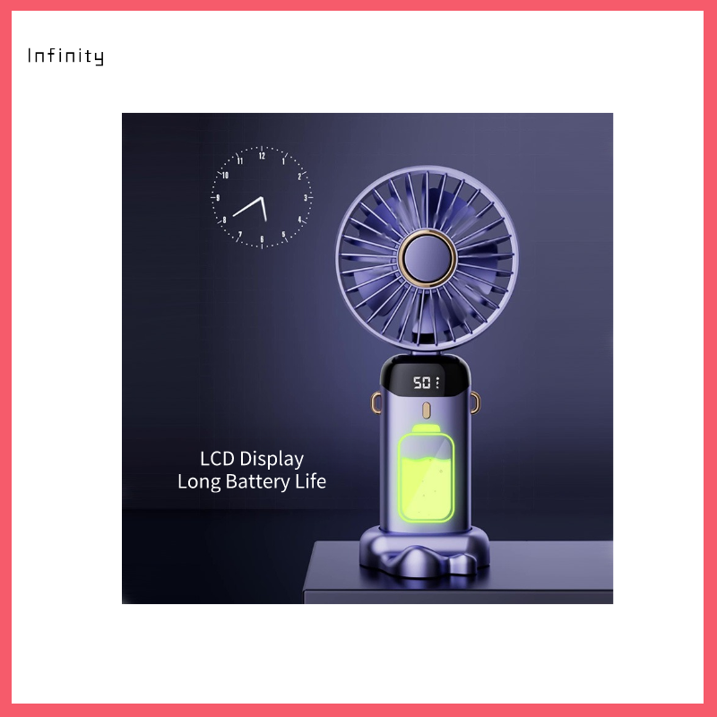 Mini Portable Foldable Handheld Fan - USB Rechargeable, Five Speeds, Long Battery Life, Perfect Gift