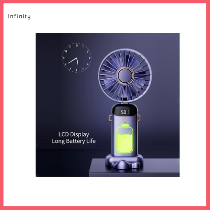 Mini Portable Foldable Handheld Fan - USB Rechargeable, Five Speeds, Long Battery Life, Perfect Gift